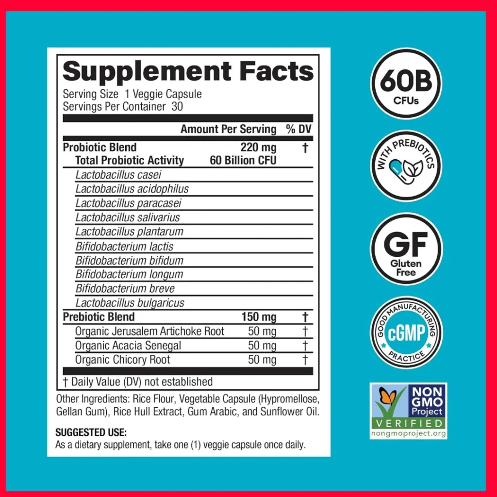 Physician's Choice ProbioticsNutrition Facts